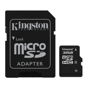 Kingston microSDHC 64 GB Class 10 + adaptateur